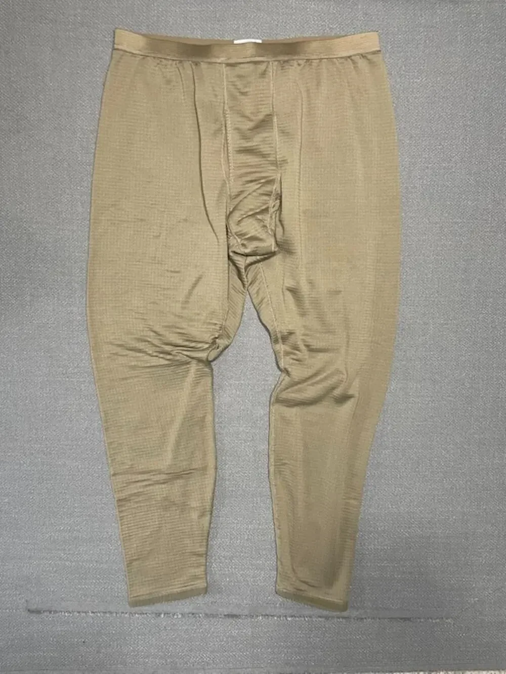 Cold Weather Grid Fleece Bottoms Tan XL 36x31 Thermal Long John